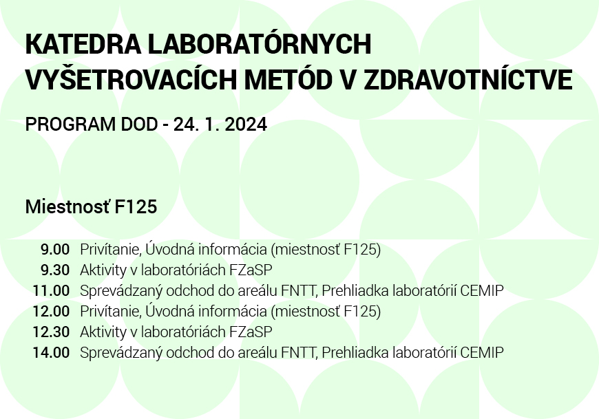 Program DOD 2024 Katedra LVMvZ Fakulta zdravotníctva a sociálnej práce