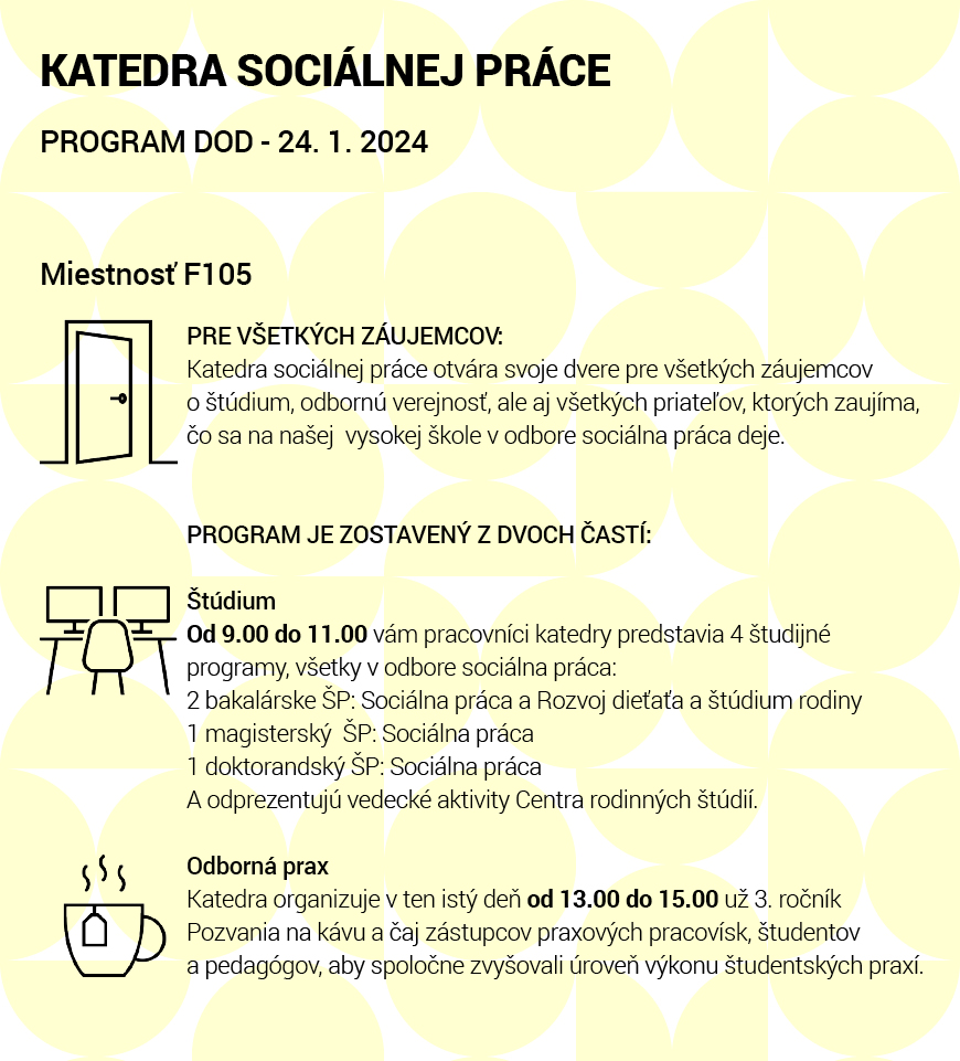 Program DOD 2024 Katedra SP Fakulta zdravotníctva a sociálnej práce