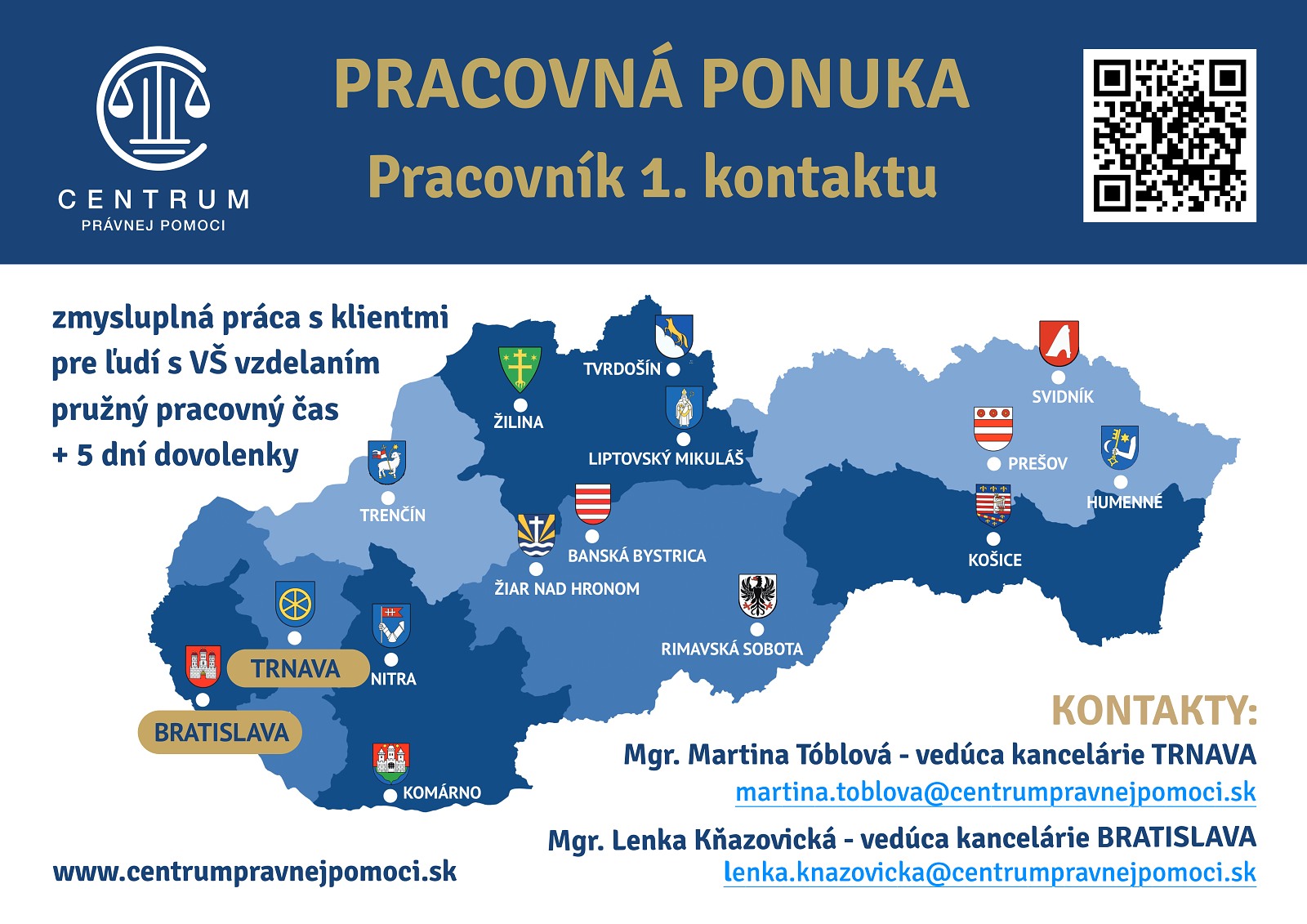 Pracovná ponuka - Pracovník 1. kontaktu