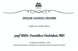 prof. RNDr. František Ondriska, PhD. opäť ocenený