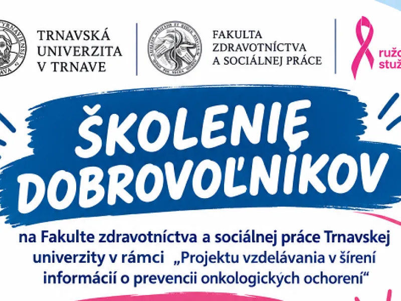 Pozvánka na školenie dobrovoľníkov