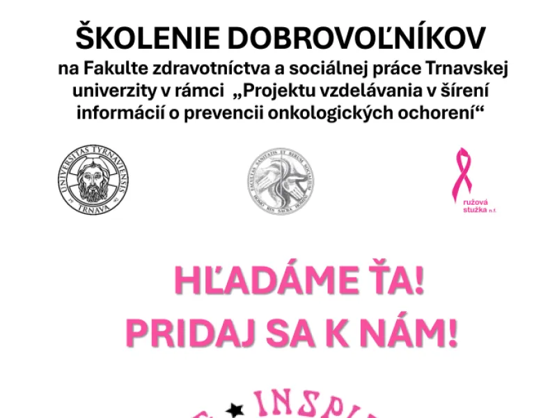 Školenie dobrovoľníkov v  „Projekte vzdelávania v šírení informácií o prevencií onkologických ochorení“